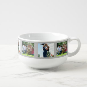 Elegant Eight Photo Custom Soup Mug