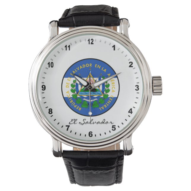 Elegant El Salvador Watch & El Salvador Flag  (Front)