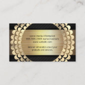 Elegant Element / Golden Foil Flake Pattern Business Card (Back)
