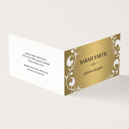 Elegant Element  Golden Luxe Business Card