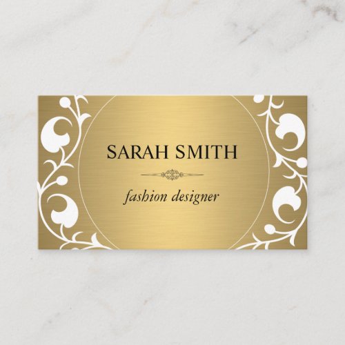 Elegant Element  Golden Luxe Business Card