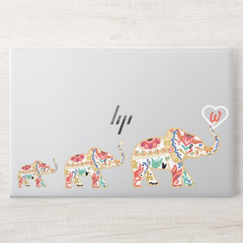 Elegant Elephant Train Decorative Ornate Florals HP Laptop Skin