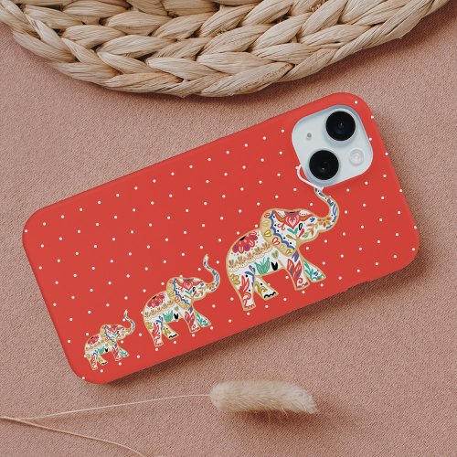 Elegant Elephant Train Floral Decorative Ornate iPhone 15 Plus Case