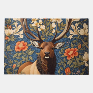 Elegant Elk William Morris Inspired Floral Doormat