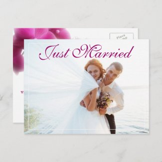 Elegant Elopement Wedding Announcement Postcard