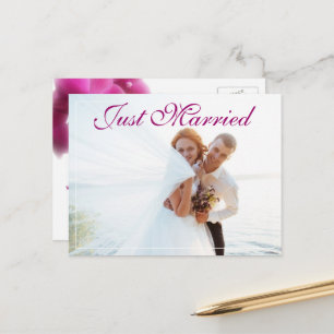 Elegant Elopement Wedding Announcement Postcard