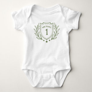 Elegant emblem for 1st Birthday Personalized Baby Bodysuit