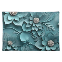 Elegant Embossed 3D Floral Relief