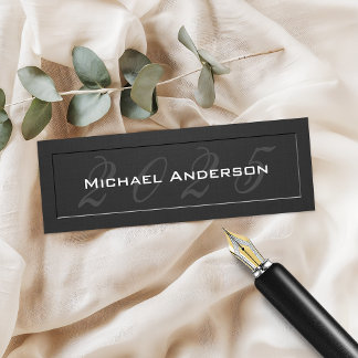 Elegant Embossed Look Senior Class Graduation Calling Card