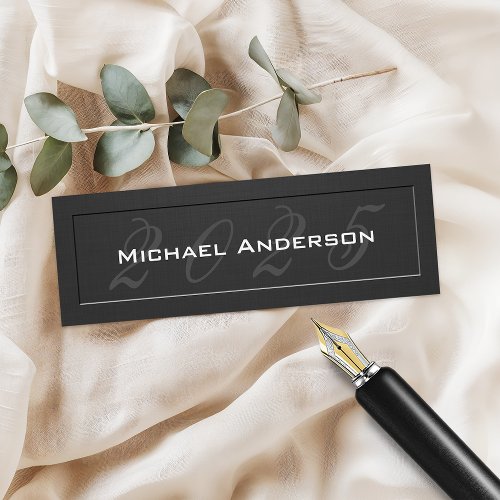 Elegant Embossed Senior Class Graduation Name Card Double-Sided Mini Business Cards (Pack Of 20)