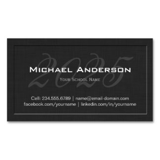 Elegant Embossed Senior Class Graduation Name Card