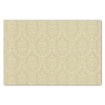 Elegant Embossed Style Gold Damask Tissue Paper | Zazzle