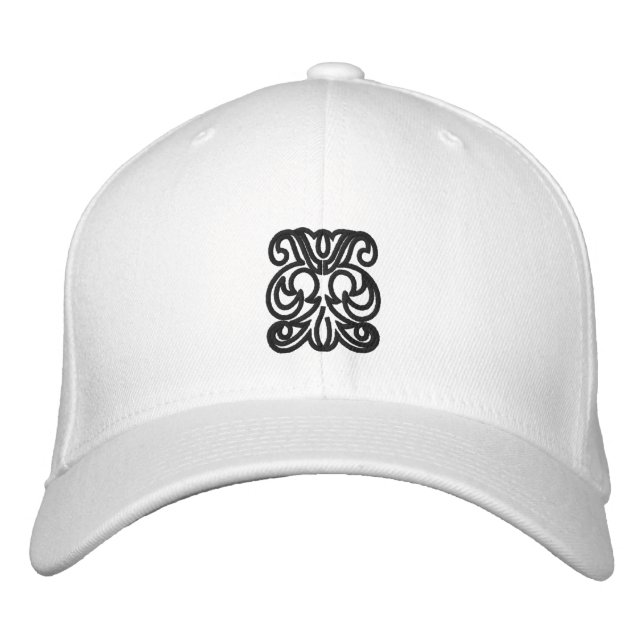 elegant embroidered ornament baseball hat (Front)