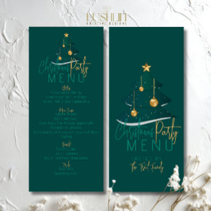 Elegant Emerald Christmas Tree Menu