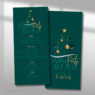 Elegant Emerald Christmas Tree Menu