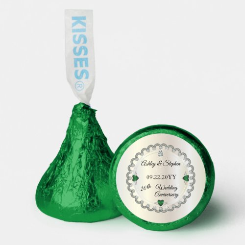 Elegant Emerald Diamonds 20th Wedding Anniversary Hersheys Kisses