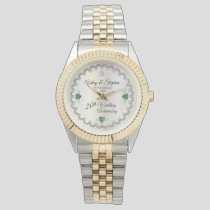 Elegant Emerald Diamonds 20th Wedding Anniversary Watch