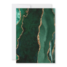 Elegant Emerald Green Agate Gold Wedding