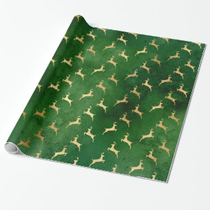 Emerald green business corporate logo wrapping paper