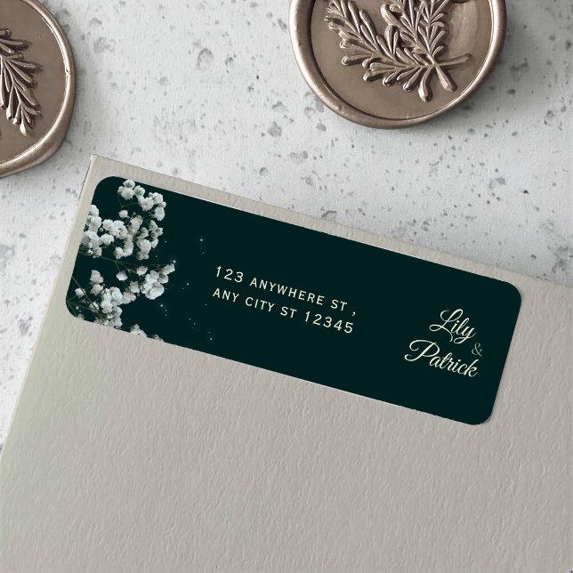 Elegant Emerald Green baby's breath  Label (Creator Uploaded)