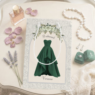 Elegant Emerald Green Bridesmaid Proposal Gift Bag