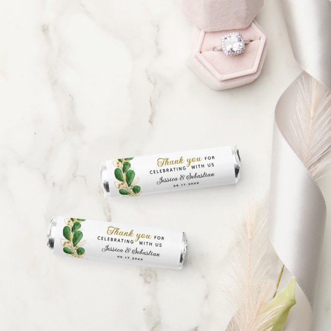 Elegant Emerald Green Eucalyptus Wedding Breath Savers® Mints (Wedding)
