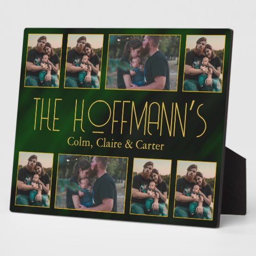 Elegant Emerald Green Gold Frames 8 Family Photo