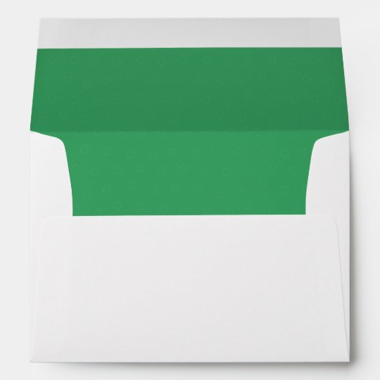 Elegant Emerald Green Lined Envelope