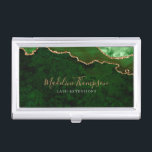 Elegant Emerald Green Marble Agate Geode Business Card Case<br><div class="desc">Elegant Emerald Green Marble Agate Geode Business Card Case</div>