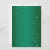 Elegant Emerald Green Quinceanera Invitation (Back)