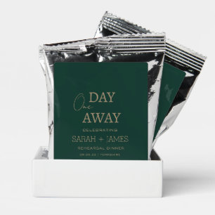 Elegant Emerald Green Rehearsal Dinner Wedding Coffee Drink Mix