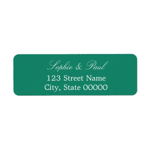 Elegant Emerald Green Return Address Label