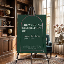 Elegant Emerald Green & Rose Gold Arch Wedding