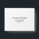 Elegant Emerald Green Rose Inside Wedding RSVP Envelope<br><div class="desc">These beautiful wedding RSVP envelopes will make it easy for your guests to return their response cards. Designed as an A2 sized envelope to be used with 4.25" x 5.5" sized cards, they feature a classic white background with a pre-printed address on the front in elegant script lettering. They feature...</div>
