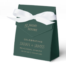 Elegant Emerald Green the Night Before Wedding 