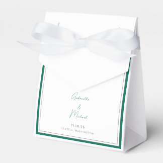 Elegant Emerald Green Wedding Favor Box