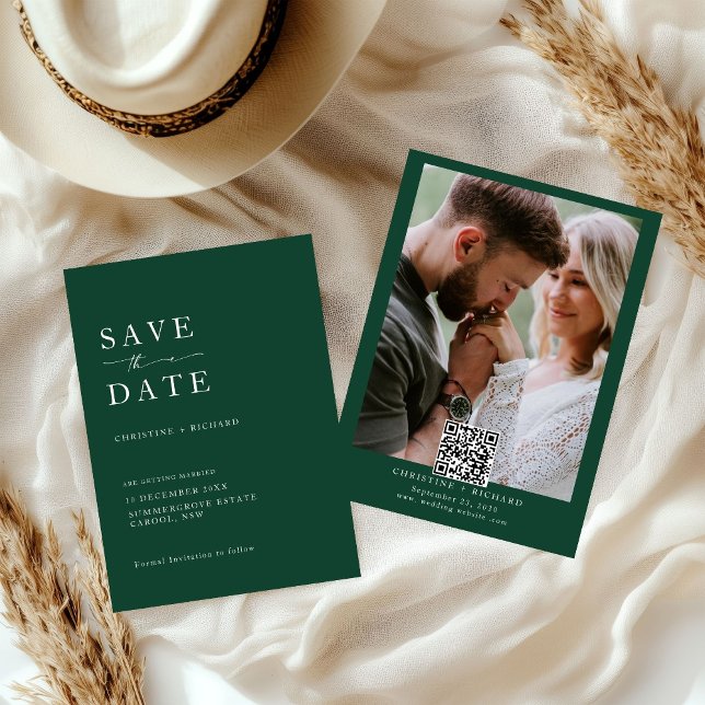 Elegant Emerald Green Wedding Save the Date  (Creator Uploaded)