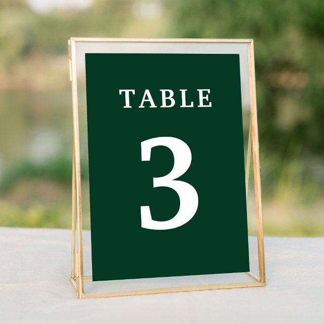 Elegant Emerald Green Wedding Table Number (Elegant Emerald Green Wedding Table Number
)