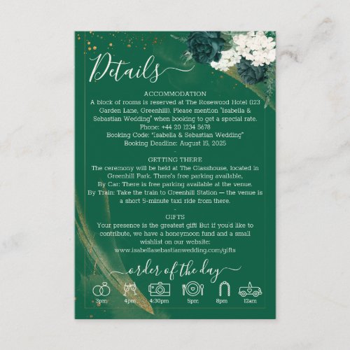 Elegant Emerald Icons Rose Wedding