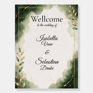 Elegant Emerald Minimalist Luxury Wedding Foam Board