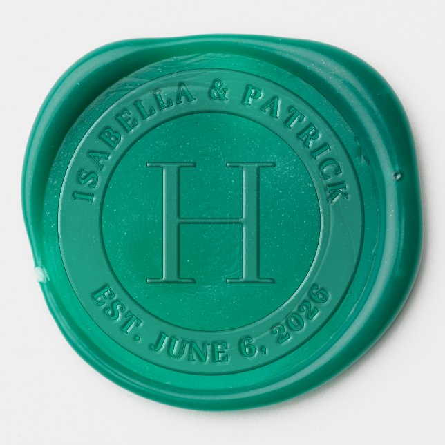 Elegant Emerald Wax Seal Sticker (Front)