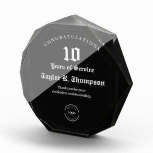 Elegant Employee 25 years of service Custom logo  Acrylic Award