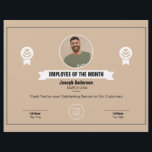 Elegant Employee Award Certificate Paper Sheet<br><div class="desc">Elegant Employee Award Certificate</div>