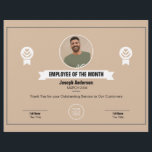 Elegant Employee Award Certificate Paper Sheet<br><div class="desc">Elegant Employee Award Certificate</div>