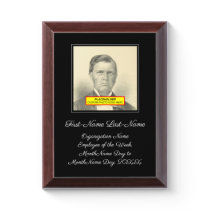 Elegant "Employee of the Week" Award Plaque Elegant "Employee of the Week" Award Plaque
