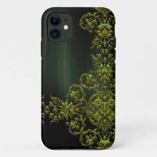 Elegant Emrald Green Damask iPhone 11 Case