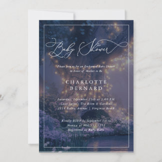 Elegant Enchanted Forest Baby Shower Invitation