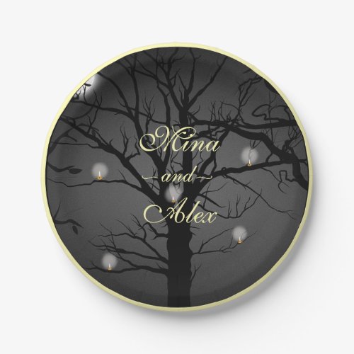 Elegant Enchanted Forest Gothic  Paper Plates