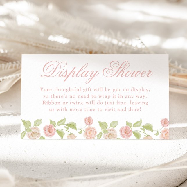 Elegant Enchanted Pink Floral Display Shower Enclosure Card (Creator Uploaded)