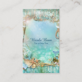Elegant Enchanted Sea Beach Tropical Business Card
